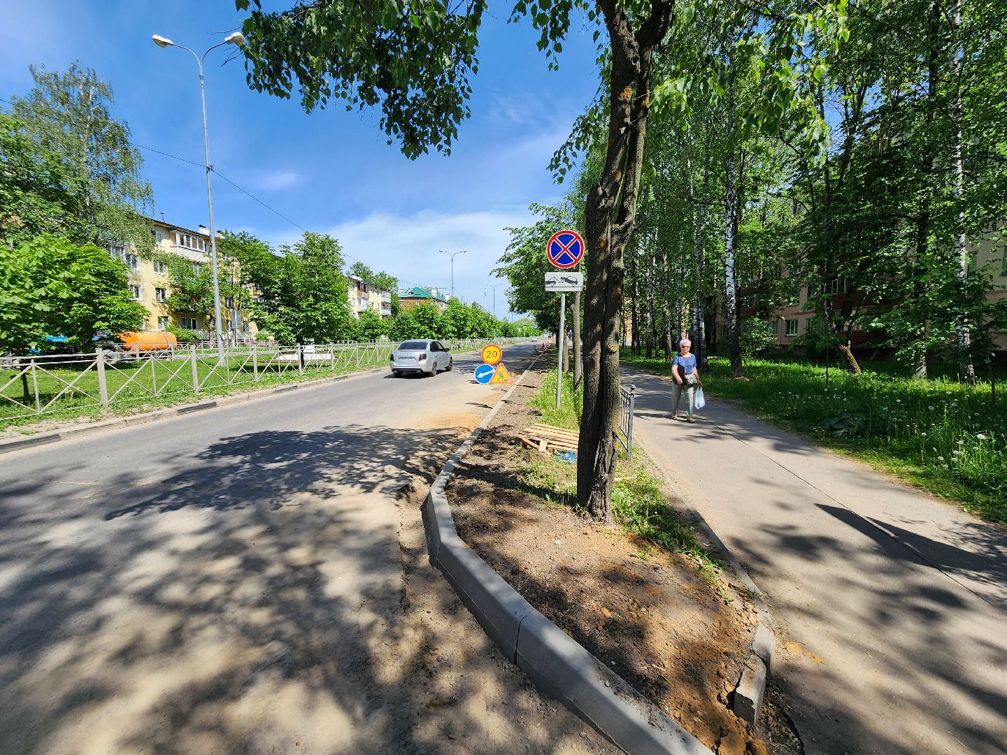 чехов, улица молодежная, ремонт дороги, дорожный ремонт, укладка бордюра, замена покрытия, благоустройство, госпрограмма московской области, развитие дорожного комплекса,