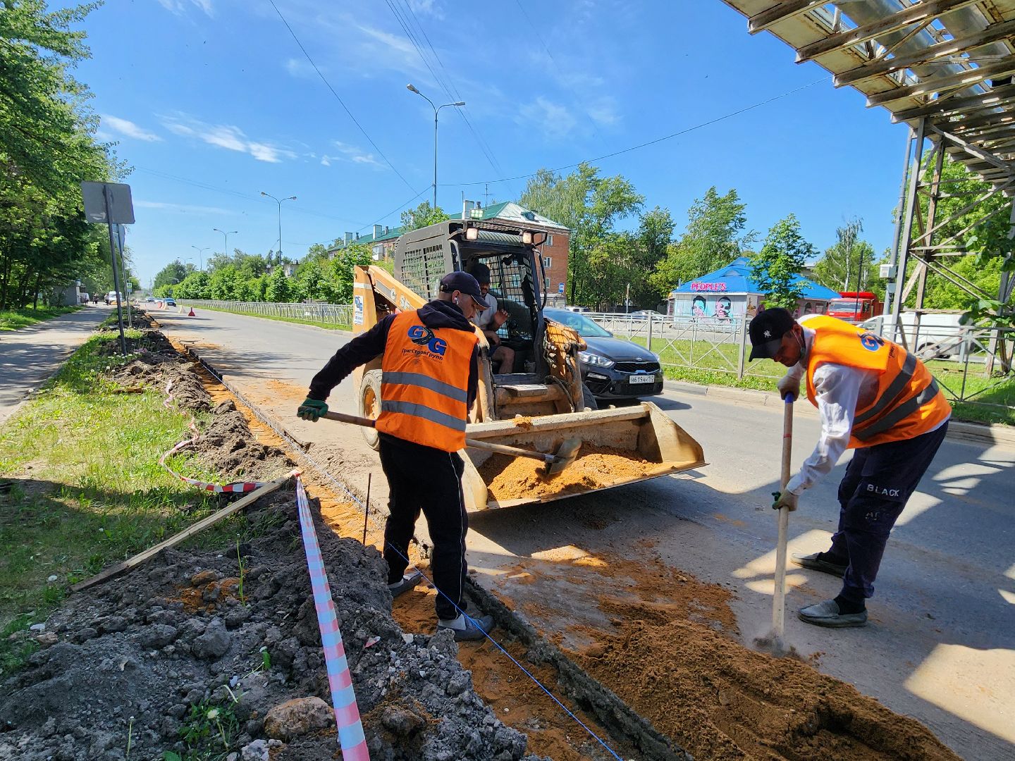 чехов, улица молодежная, ремонт дороги, дорожный ремонт, укладка бордюра, замена покрытия, благоустройство, госпрограмма московской области, развитие дорожного комплекса,
