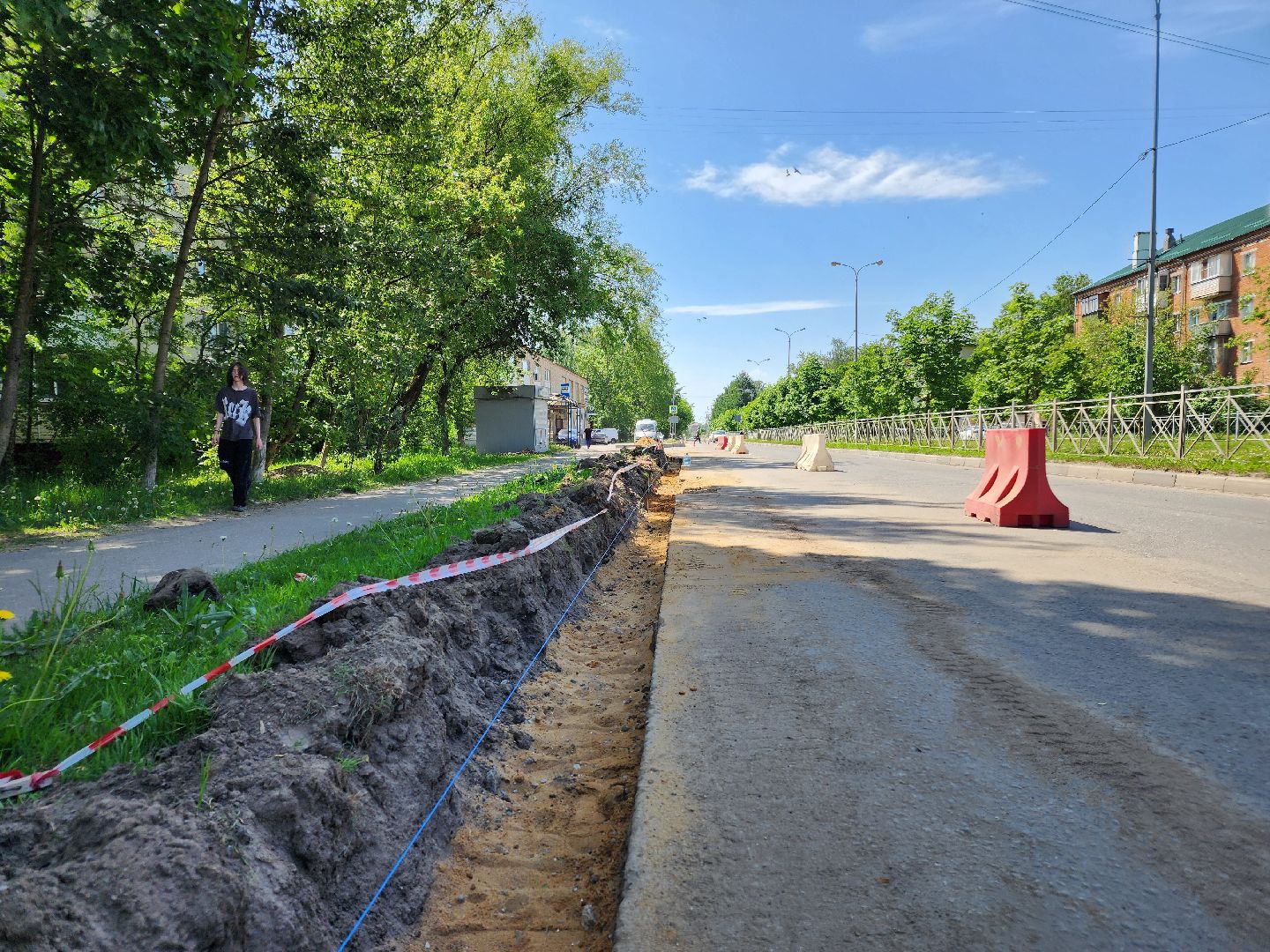 чехов, улица молодежная, ремонт дороги, дорожный ремонт, укладка бордюра, замена покрытия, благоустройство, госпрограмма московской области, развитие дорожного комплекса,