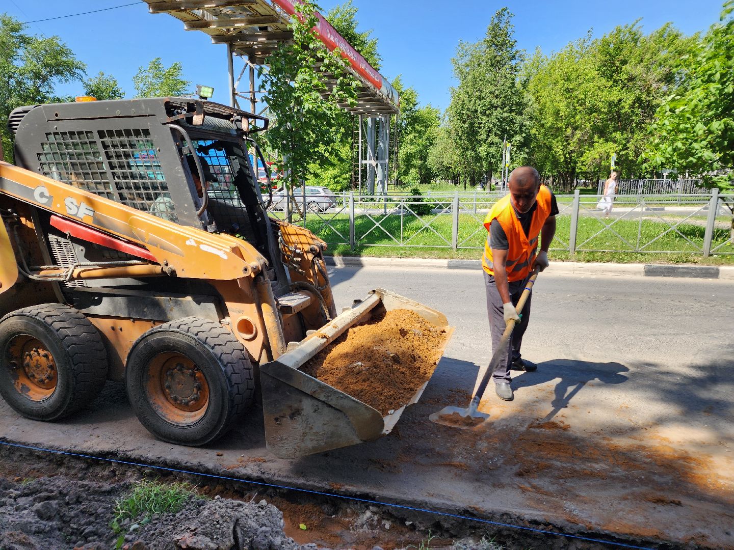 чехов, улица молодежная, ремонт дороги, дорожный ремонт, укладка бордюра, замена покрытия, благоустройство, госпрограмма московской области, развитие дорожного комплекса,