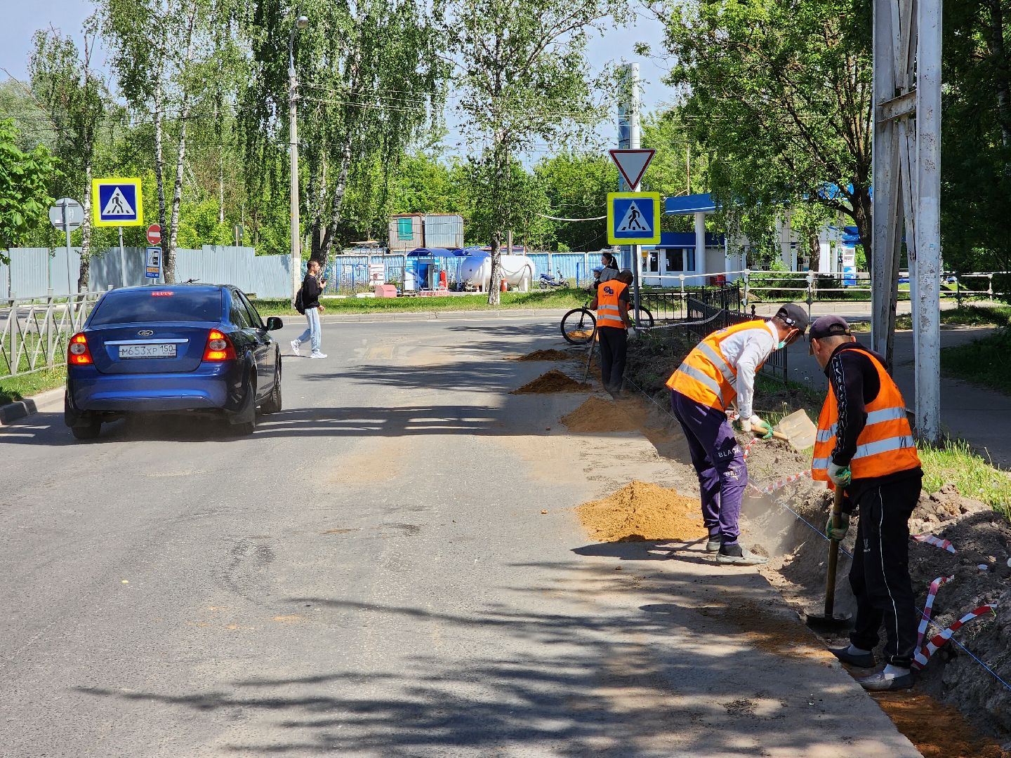 чехов, улица молодежная, ремонт дороги, дорожный ремонт, укладка бордюра, замена покрытия, благоустройство, госпрограмма московской области, развитие дорожного комплекса,