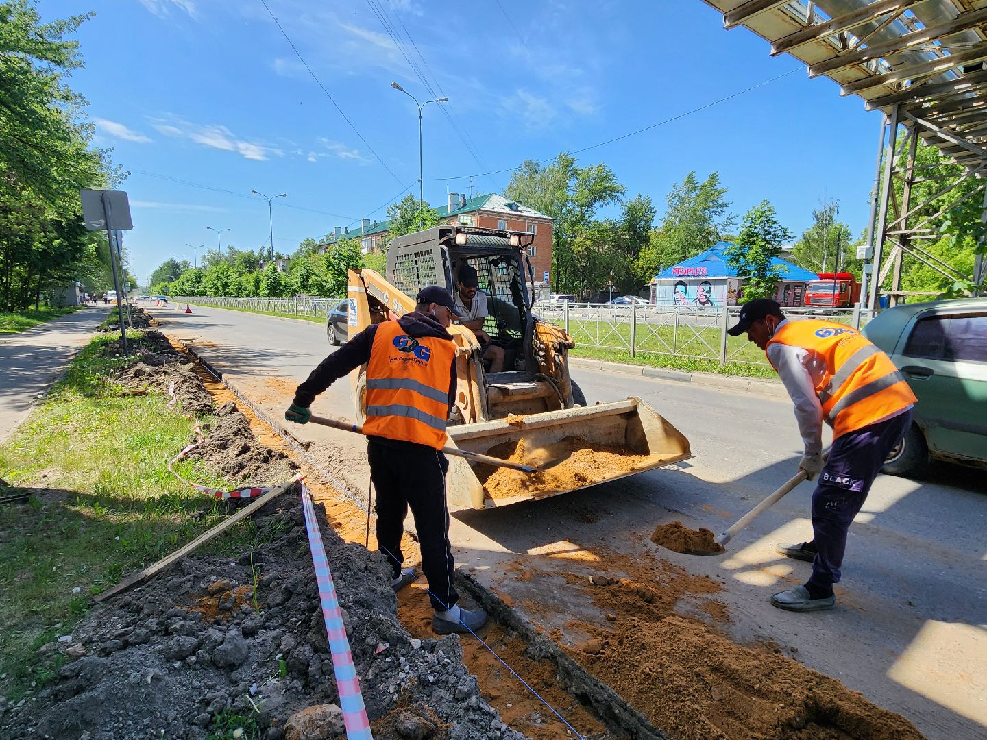 чехов, улица молодежная, ремонт дороги, дорожный ремонт, укладка бордюра, замена покрытия, благоустройство, госпрограмма московской области, развитие дорожного комплекса,