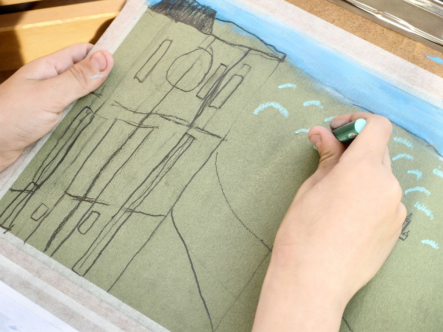 мастер-класс, рисунок, панорама, дом, соседи,