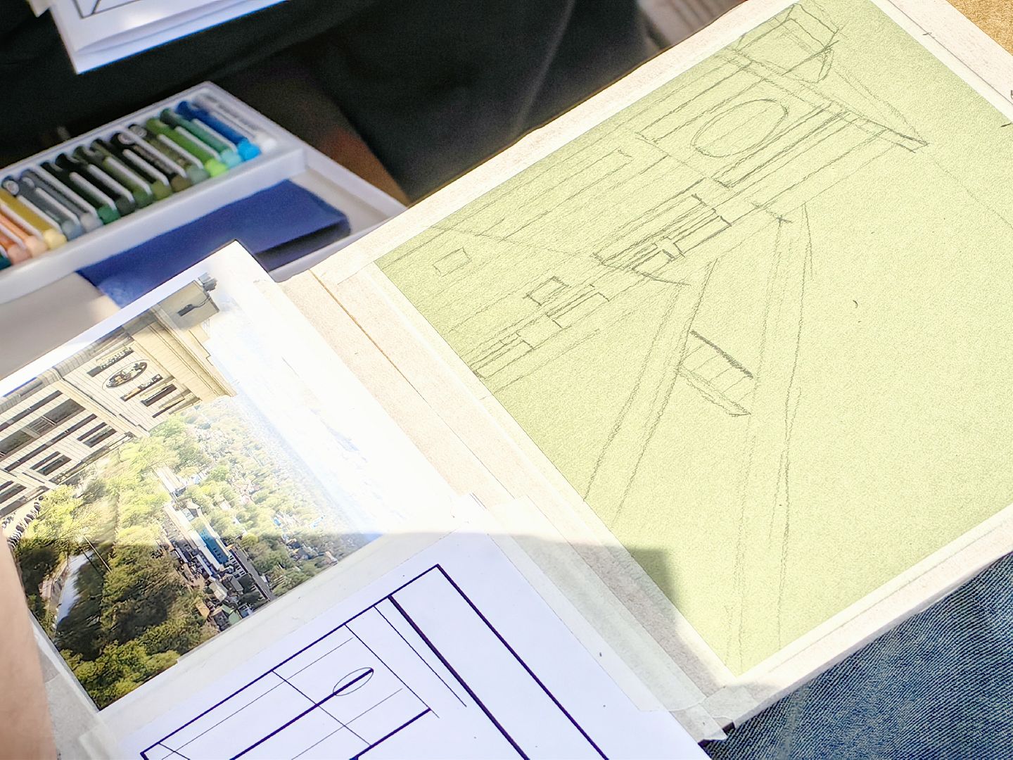 мастер-класс, рисунок, панорама, дом, соседи,