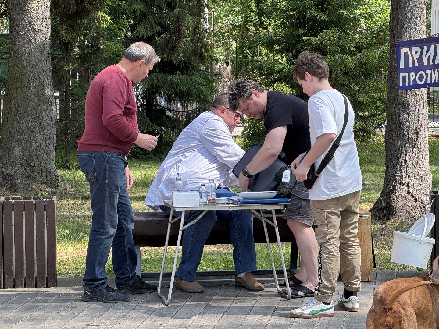 вакцинация от бешенства, балашиха, парк никольско-архангельский,