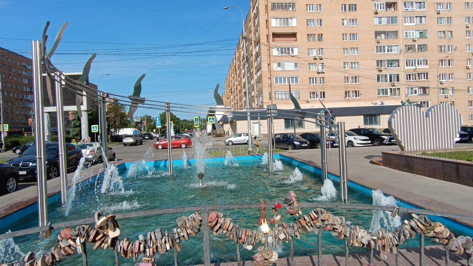 благоустройство, фонтан, лобня,