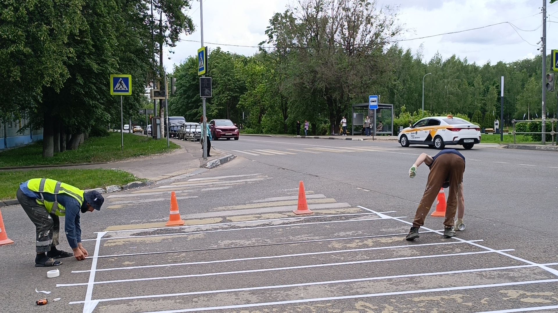 дорога, лобня, дорожная разметка,