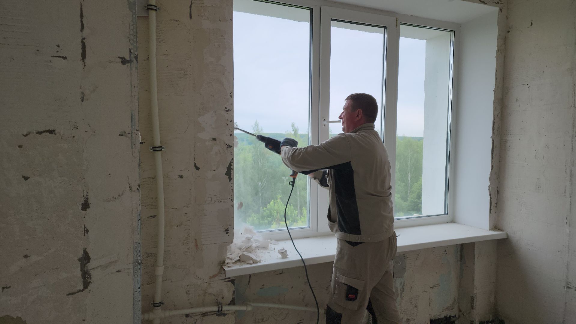 кашира, каширская больница, капитальный ремонт, гинекология, демонтаж, укладка плитки,