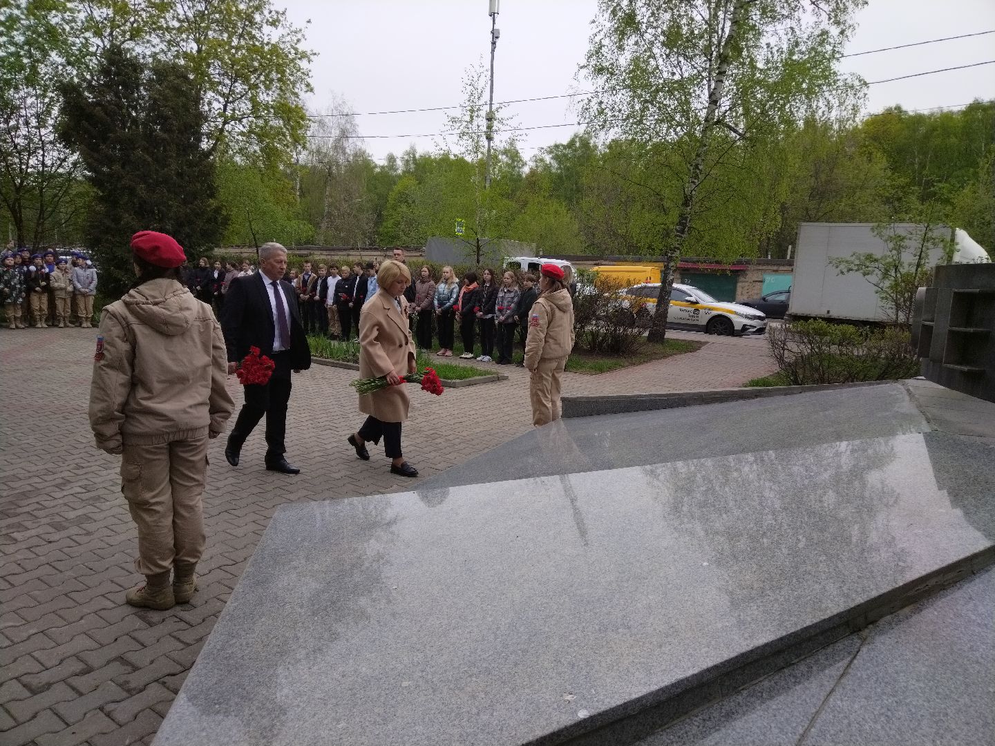 Мытищи, ВОВ, ветераны, возложение цветов, памятная стела