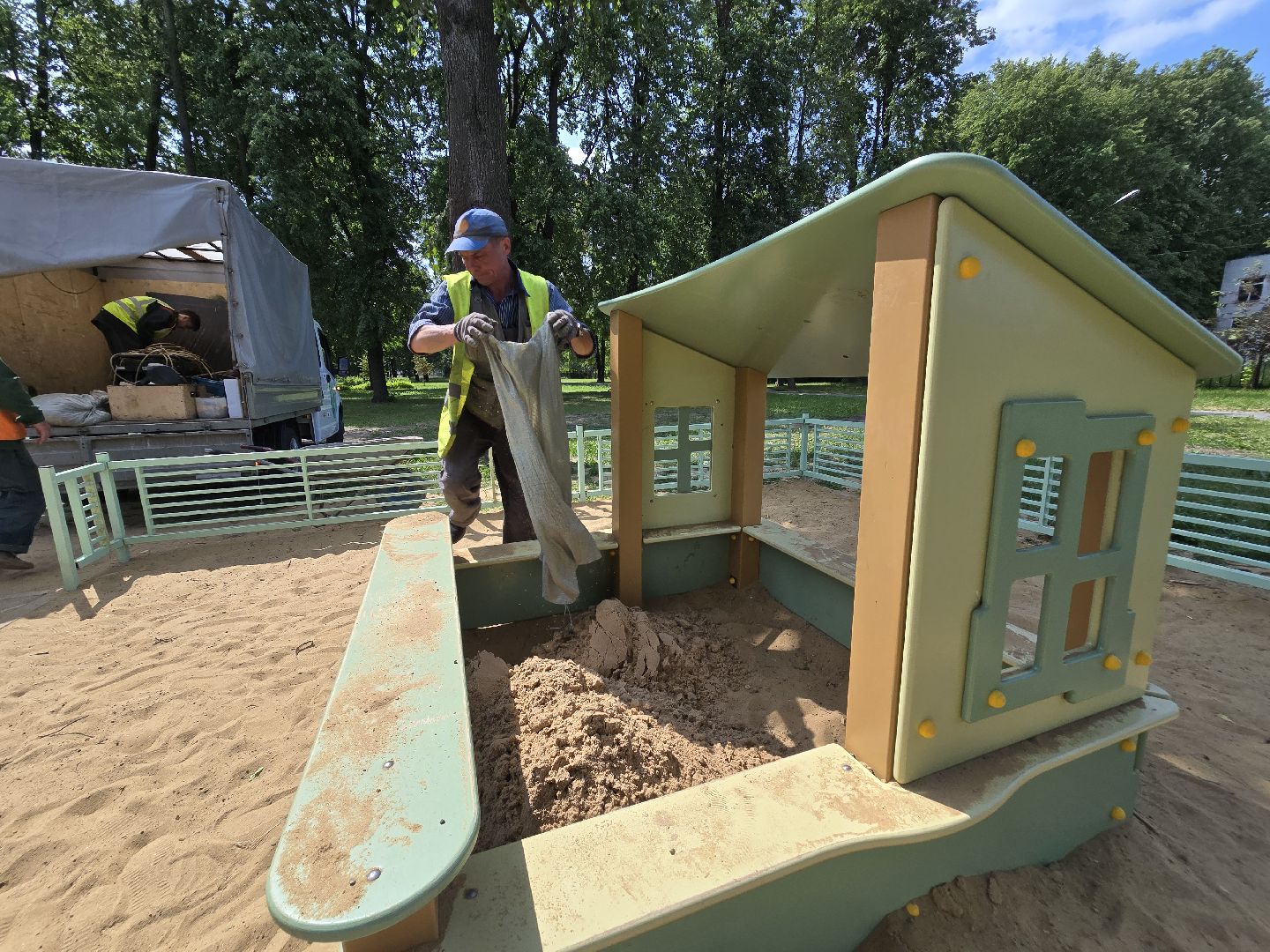 Коломна, детская площадка, песочница,