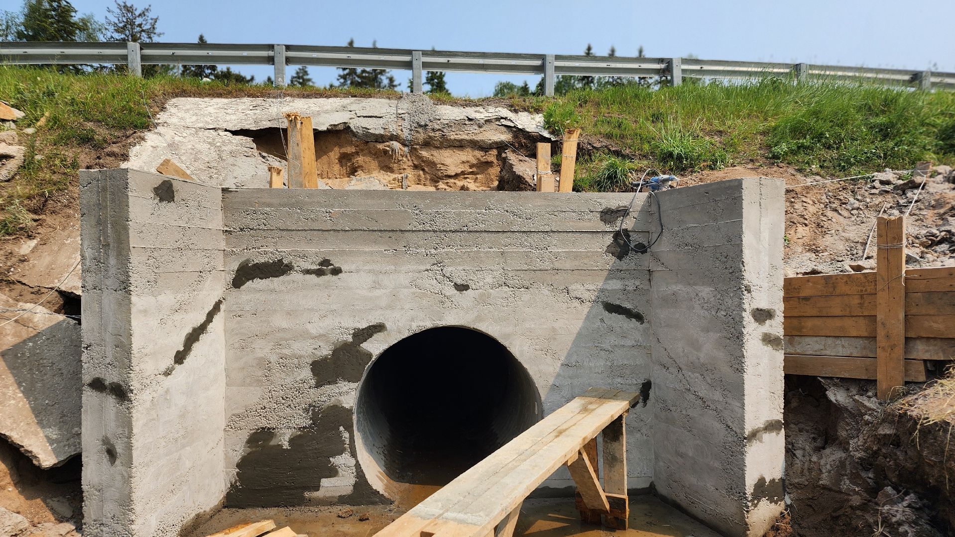 волоколамск, м9 балтия,ремонт водопропуска,