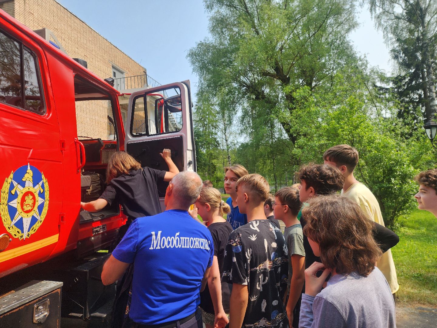 ногинск, дети, лагерь, мчс, пожарная безопасность, учения мчс,