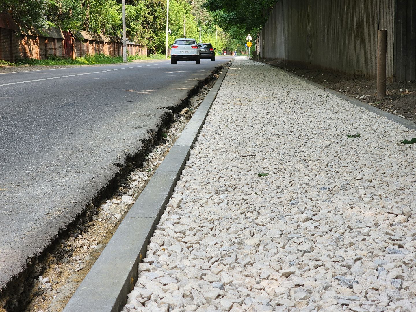раменское, дороги, тротуар в кратово вдоль раменского шоссе,