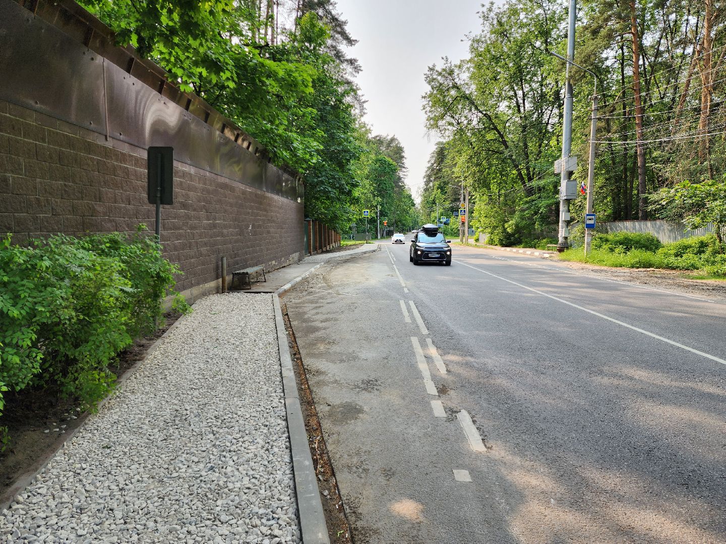 раменское, дороги, тротуар в кратово вдоль раменского шоссе,