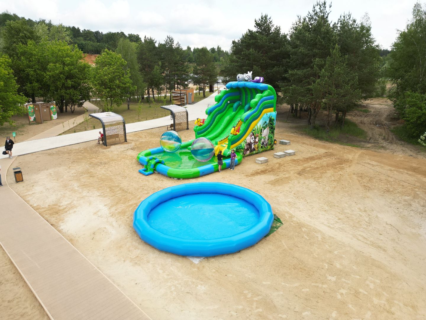 видео с коптера, лесопарк волкуша, отдых в подмосковье,