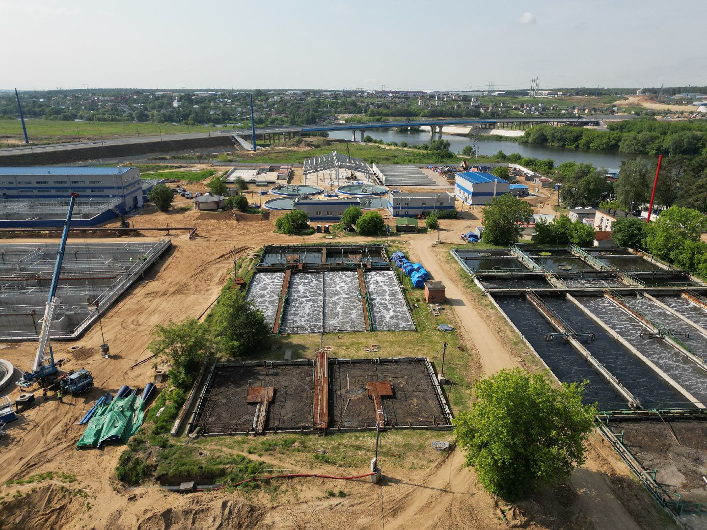 видео с коптера, экология подмосковья, очистные в лыткарине,