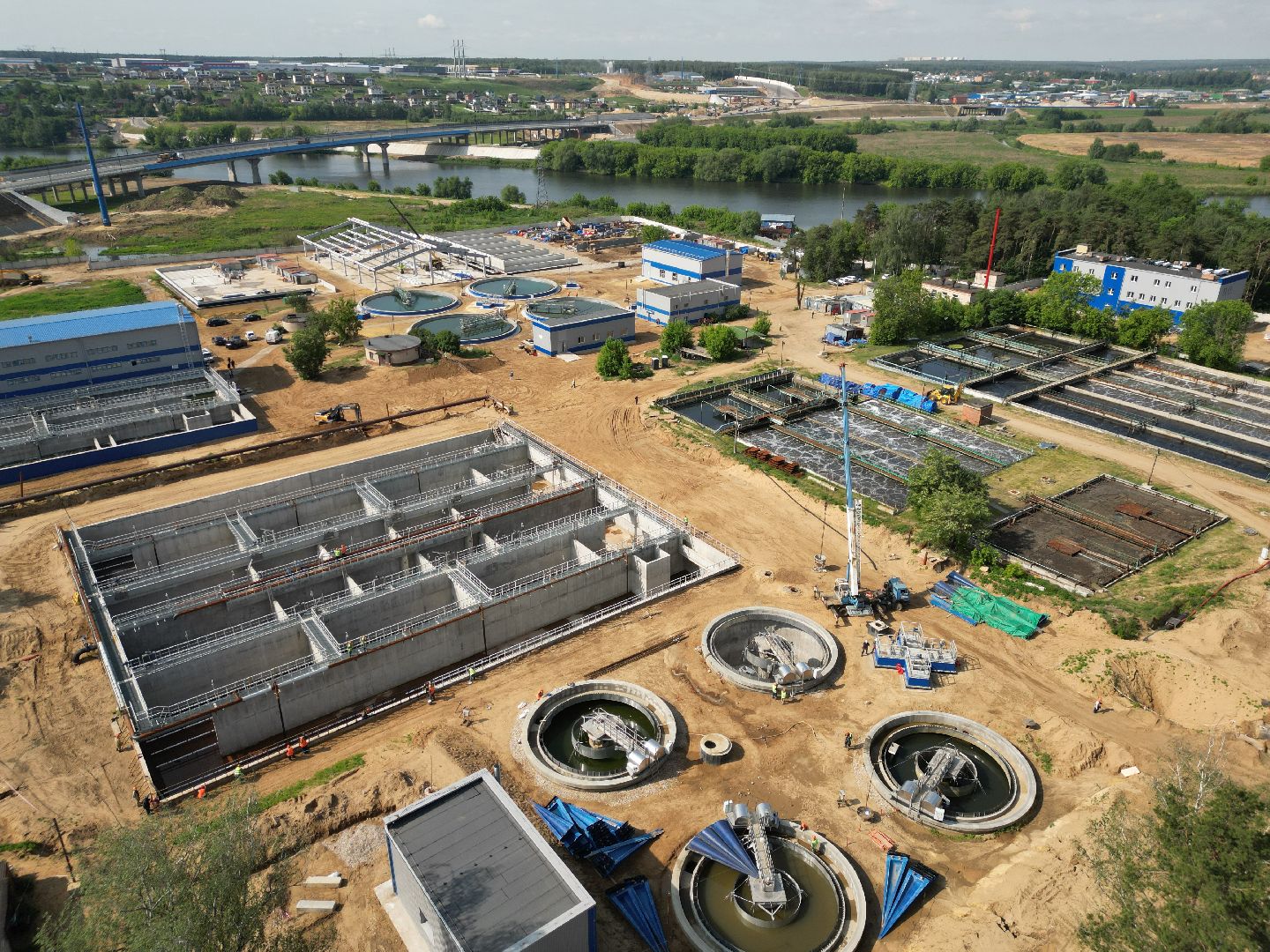 видео с коптера, экология подмосковья, очистные в лыткарине,