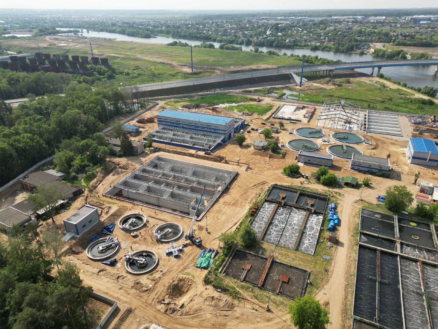 видео с коптера, экология подмосковья, очистные в лыткарине,