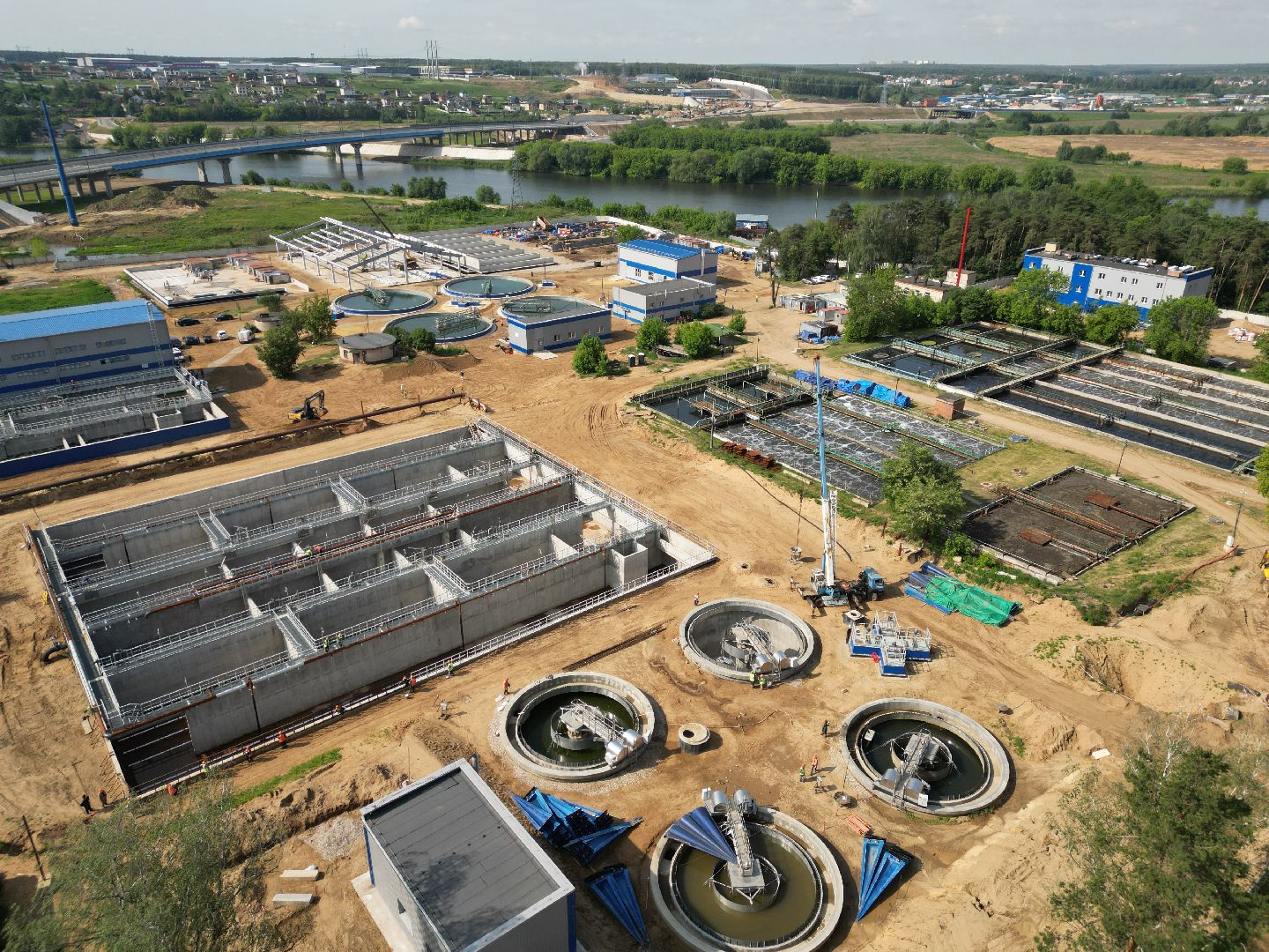 видео с коптера, экология подмосковья, очистные в лыткарине,