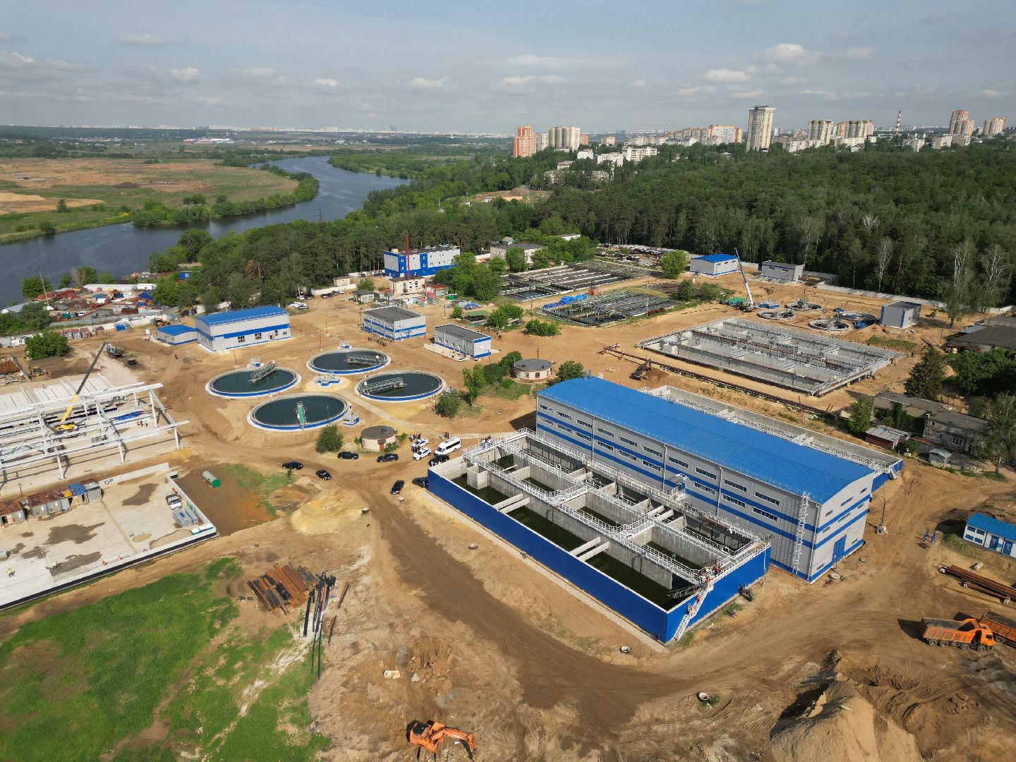 видео с коптера, экология подмосковья, очистные в лыткарине,