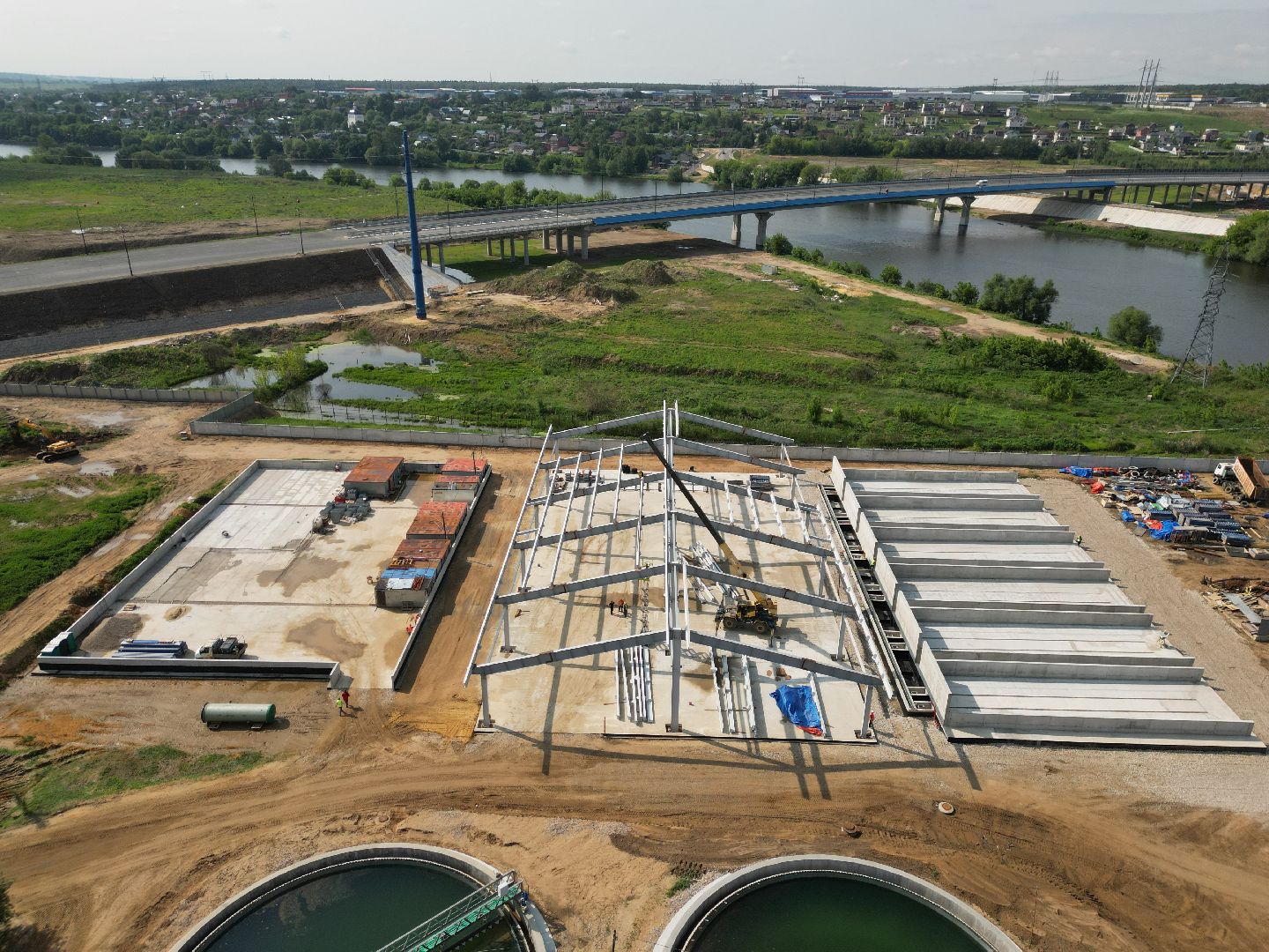 видео с коптера, экология подмосковья, очистные в лыткарине,