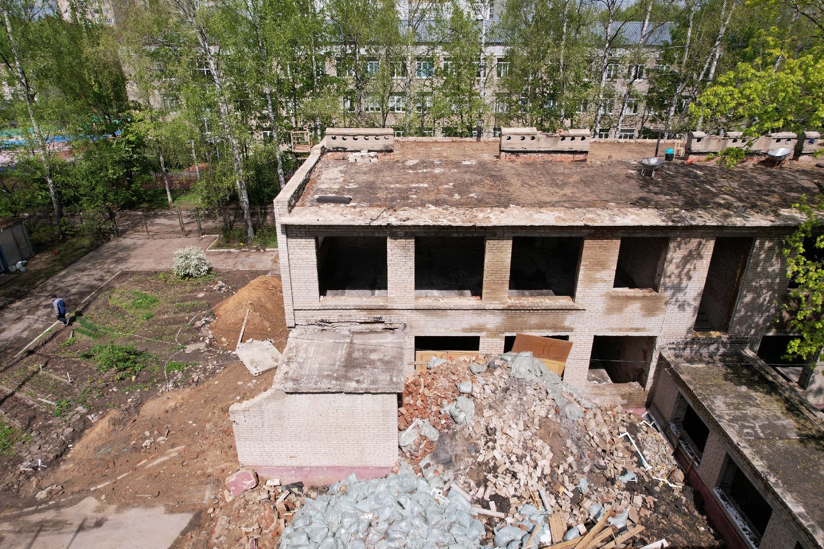 видео с коптера,  детский сад при Лицее  4 в королеве,