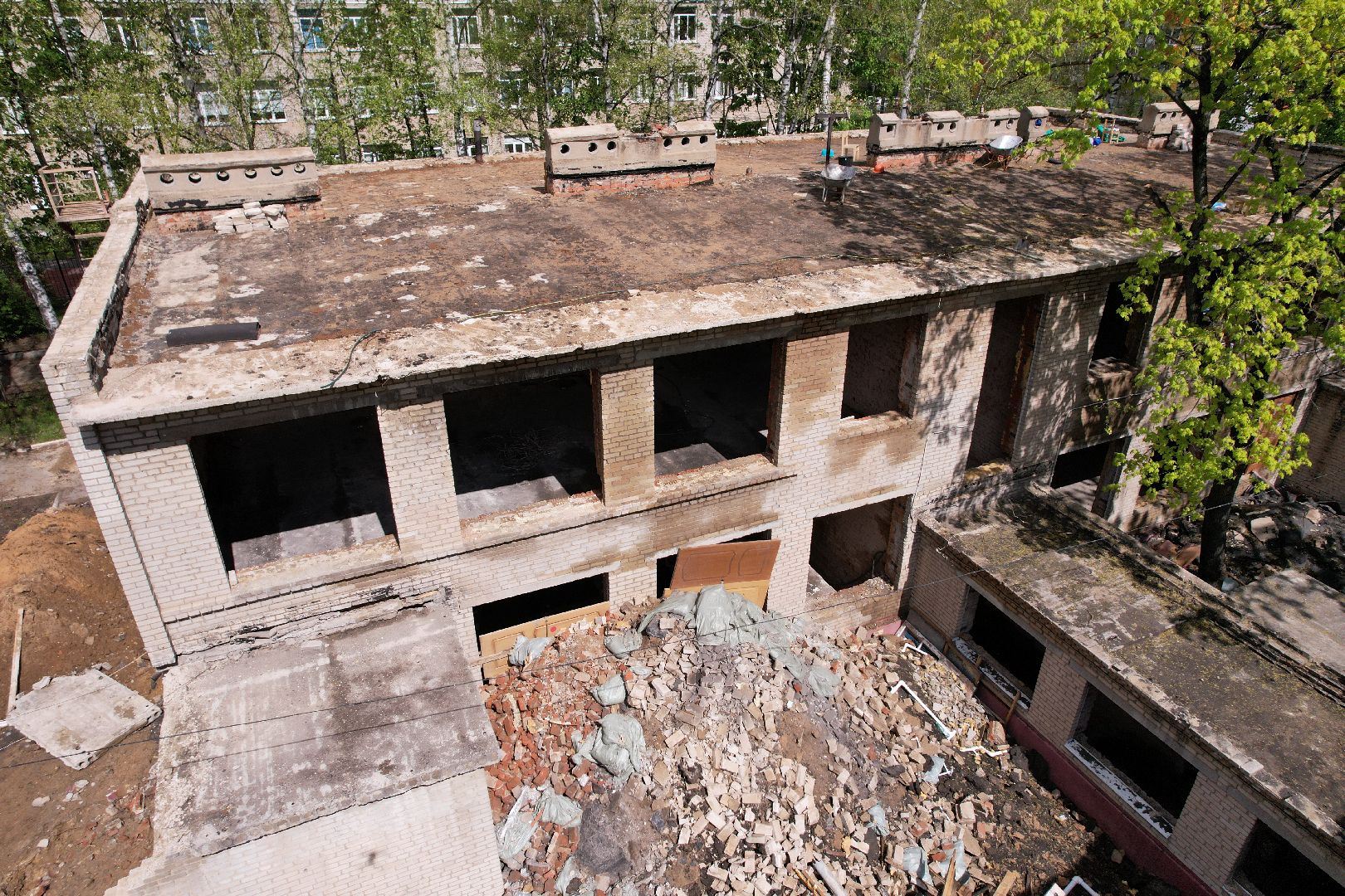 видео с коптера,  детский сад при Лицее  4 в королеве,