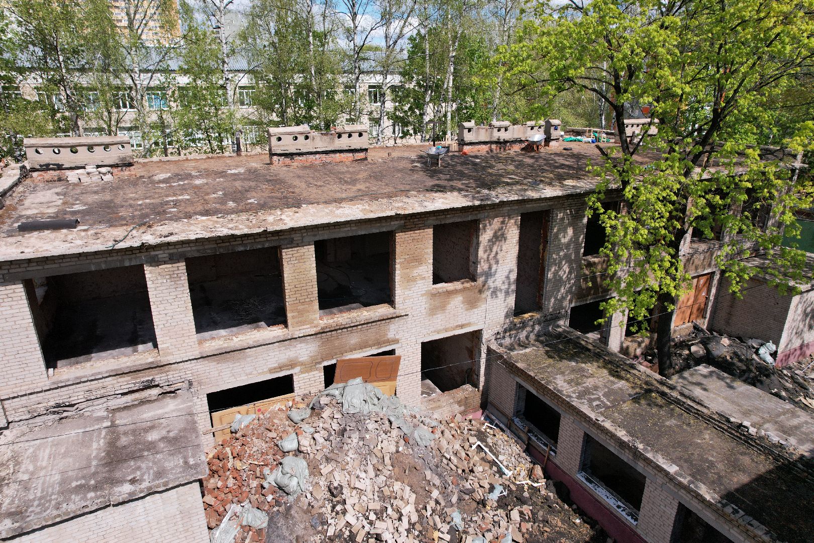 видео с коптера,  детский сад при Лицее  4 в королеве,