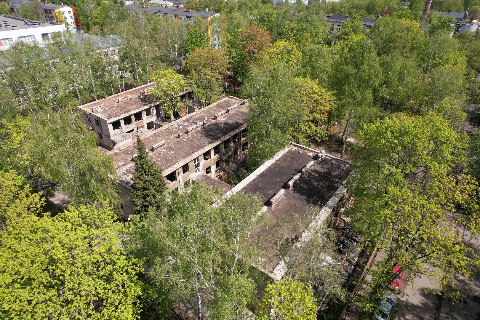 видео с коптера,  детский сад при Лицее  4 в королеве,