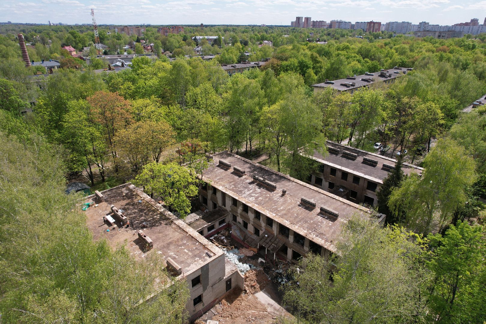 видео с коптера,  детский сад при Лицее  4 в королеве,