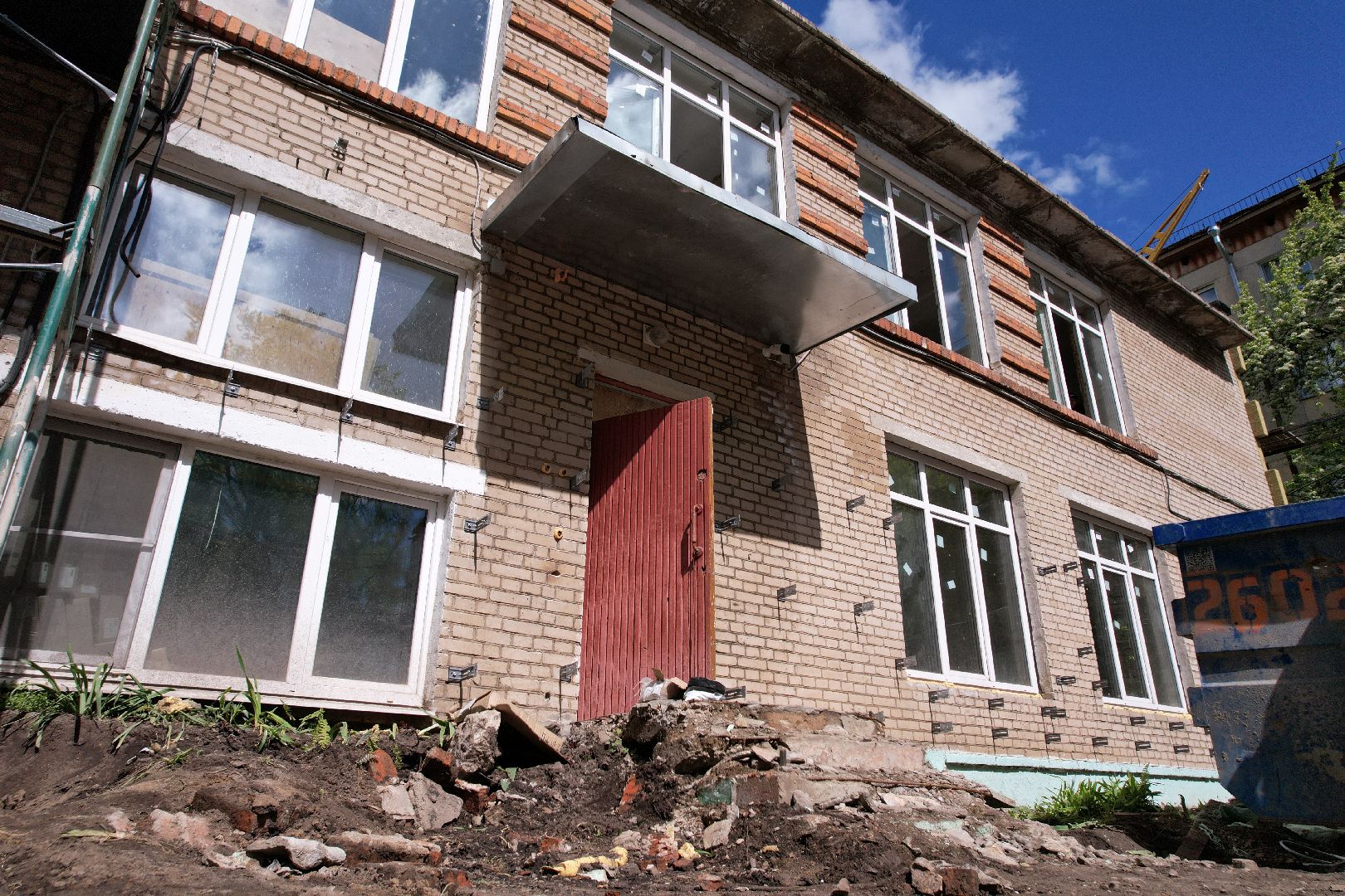 видео с коптера, детский сад при лицее 5 в Королеве, ремонт детского сада в королеве ,