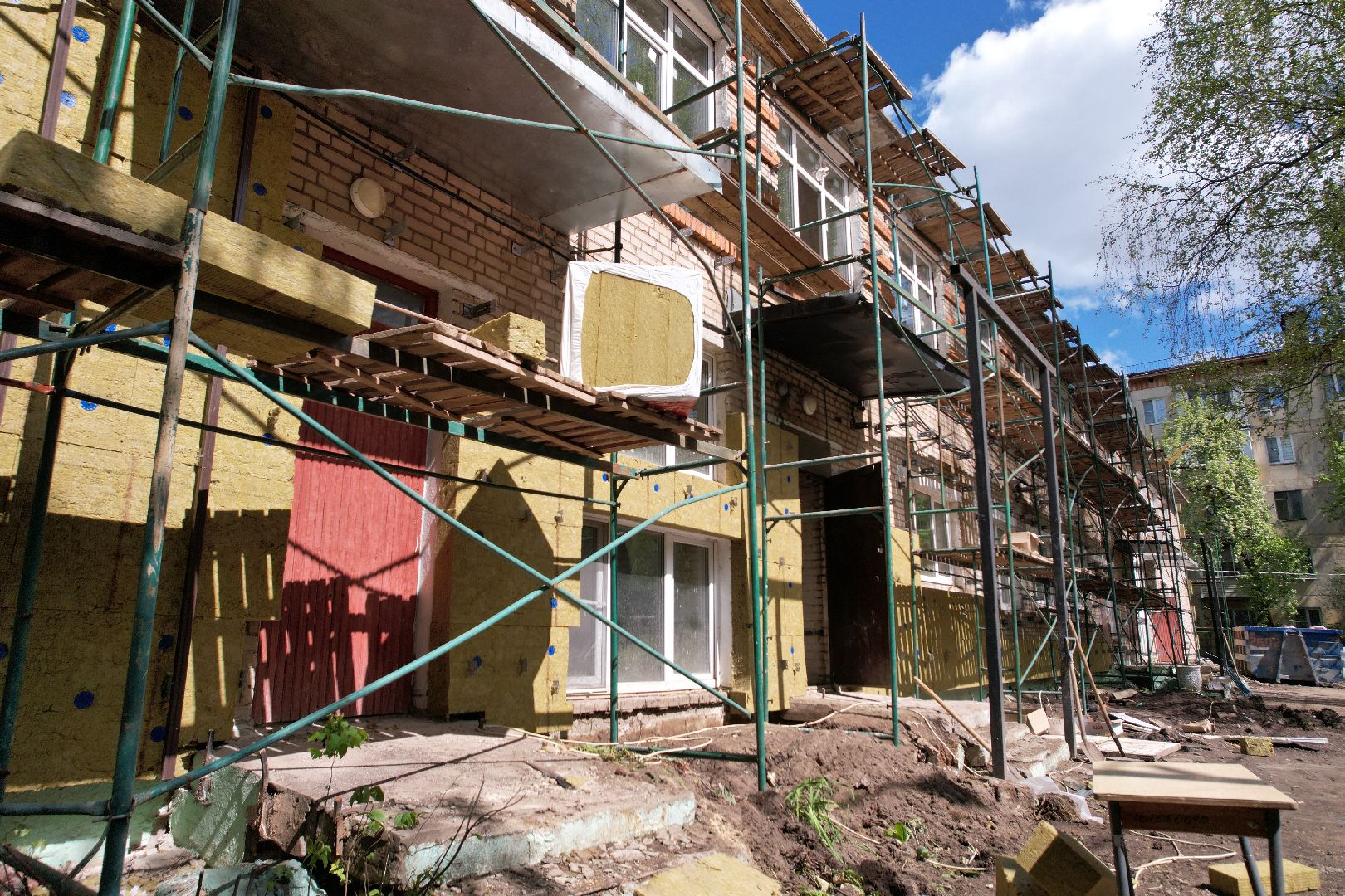 видео с коптера, детский сад при лицее 5 в Королеве, ремонт детского сада в королеве ,