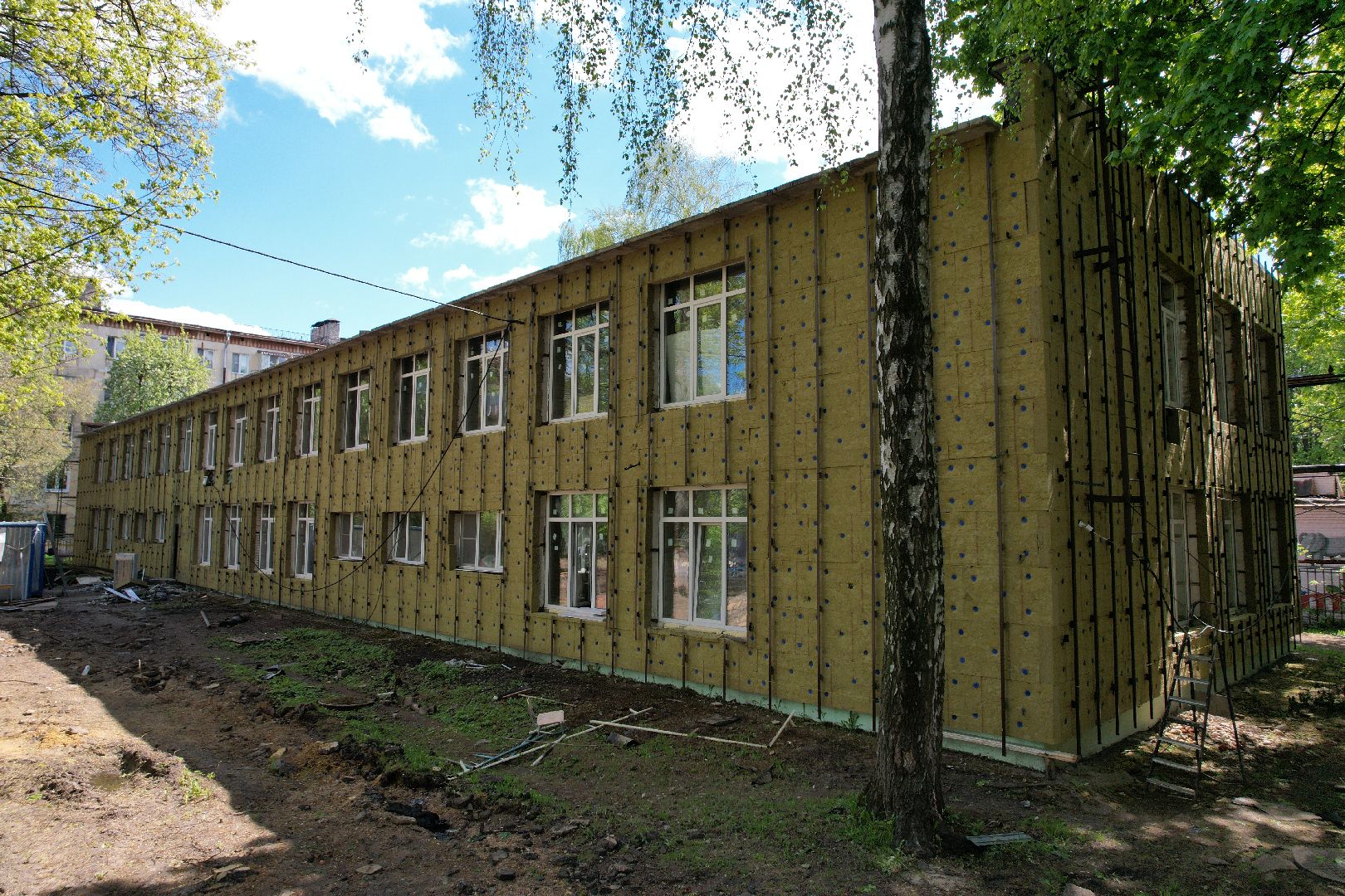 видео с коптера, детский сад при лицее 5 в Королеве, ремонт детского сада в королеве ,