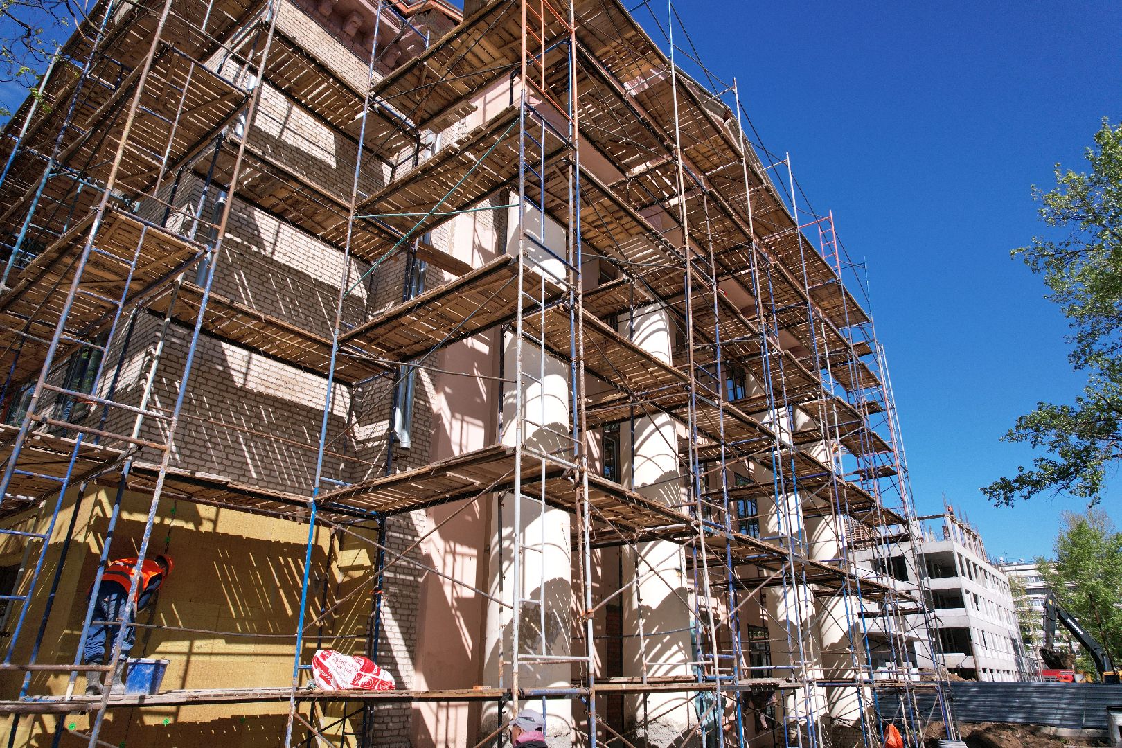 Поликлиника 1 в Королеве , видео с коптера, капремонт поликлиники королев,