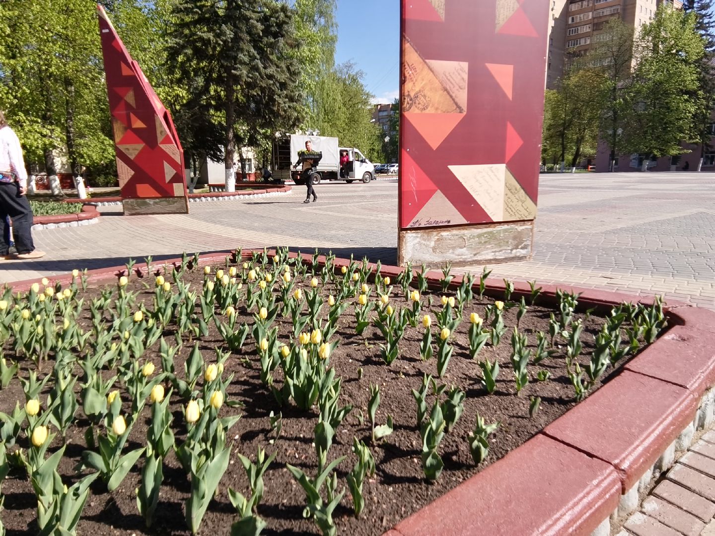 Балашиха, сквер имени Ленина, Благоустройство Балашиха, тюльпаны, День Победы, клумбы, Балашиха-1, Железнодорожный