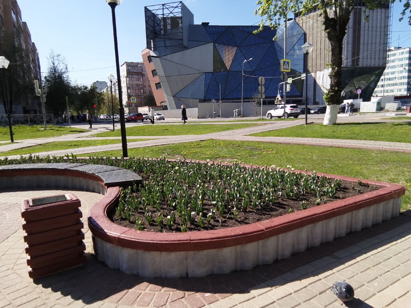 Балашиха, сквер имени Ленина, Благоустройство Балашиха, тюльпаны, День Победы, клумбы, Балашиха-1, Железнодорожный