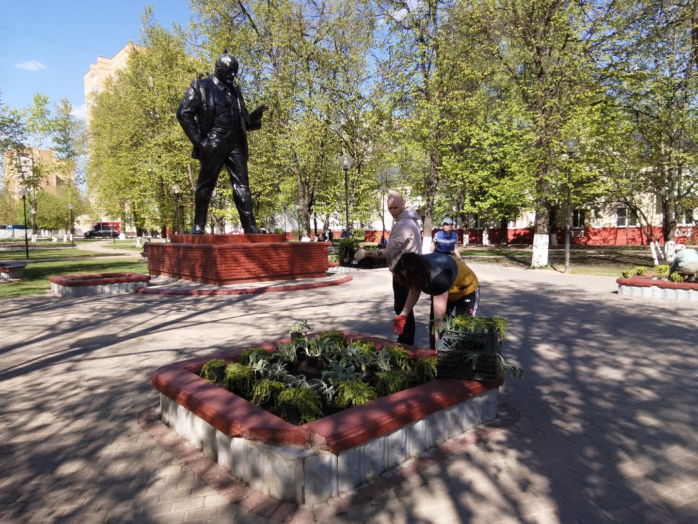Балашиха, сквер имени Ленина, Благоустройство Балашиха, тюльпаны, День Победы, клумбы, Балашиха-1, Железнодорожный