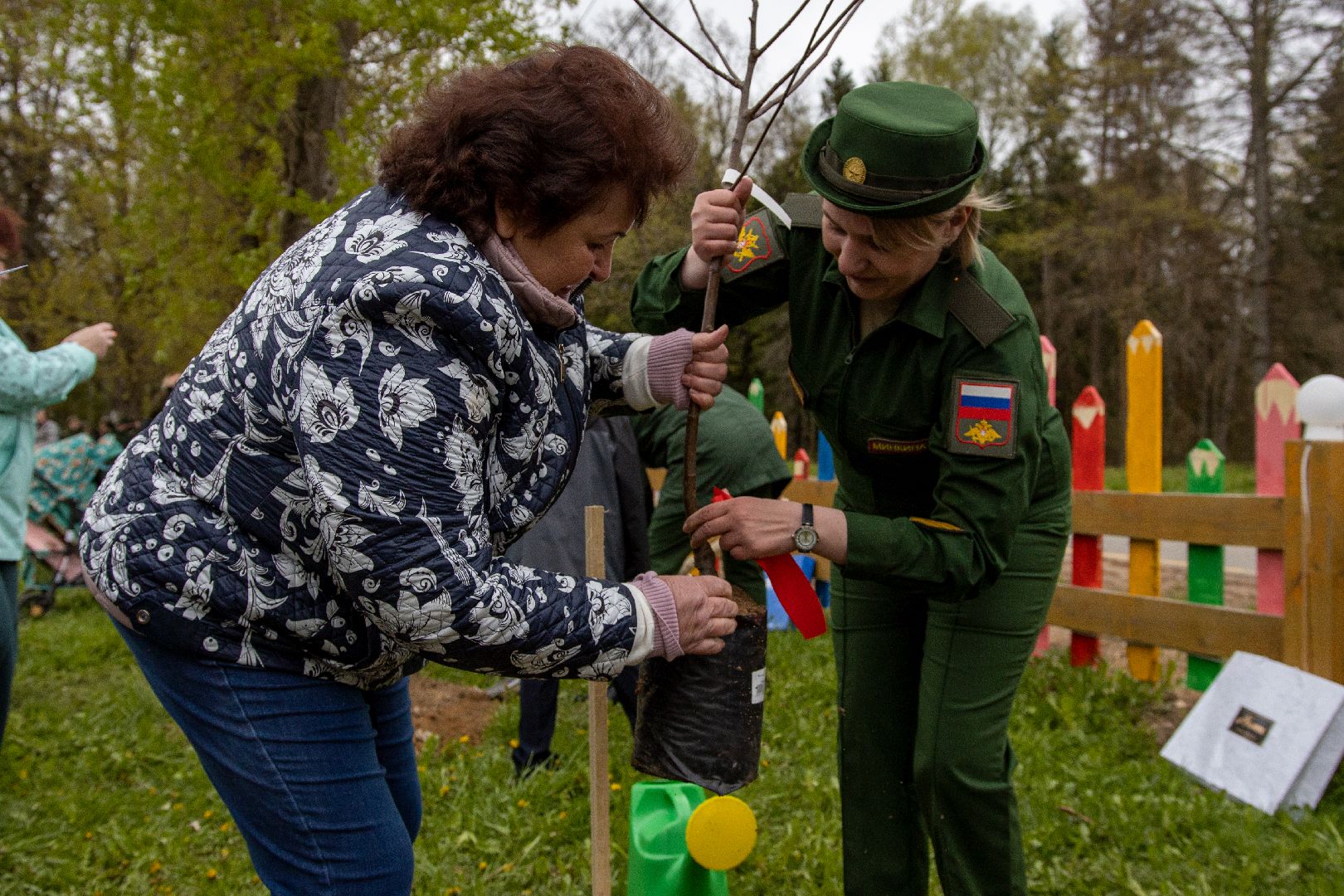 Можайск, Можайский городской округ, Подмосковье, благоустройство, экология, акция, посади дерево, парк семьи, военнослужащие, Иван Конев