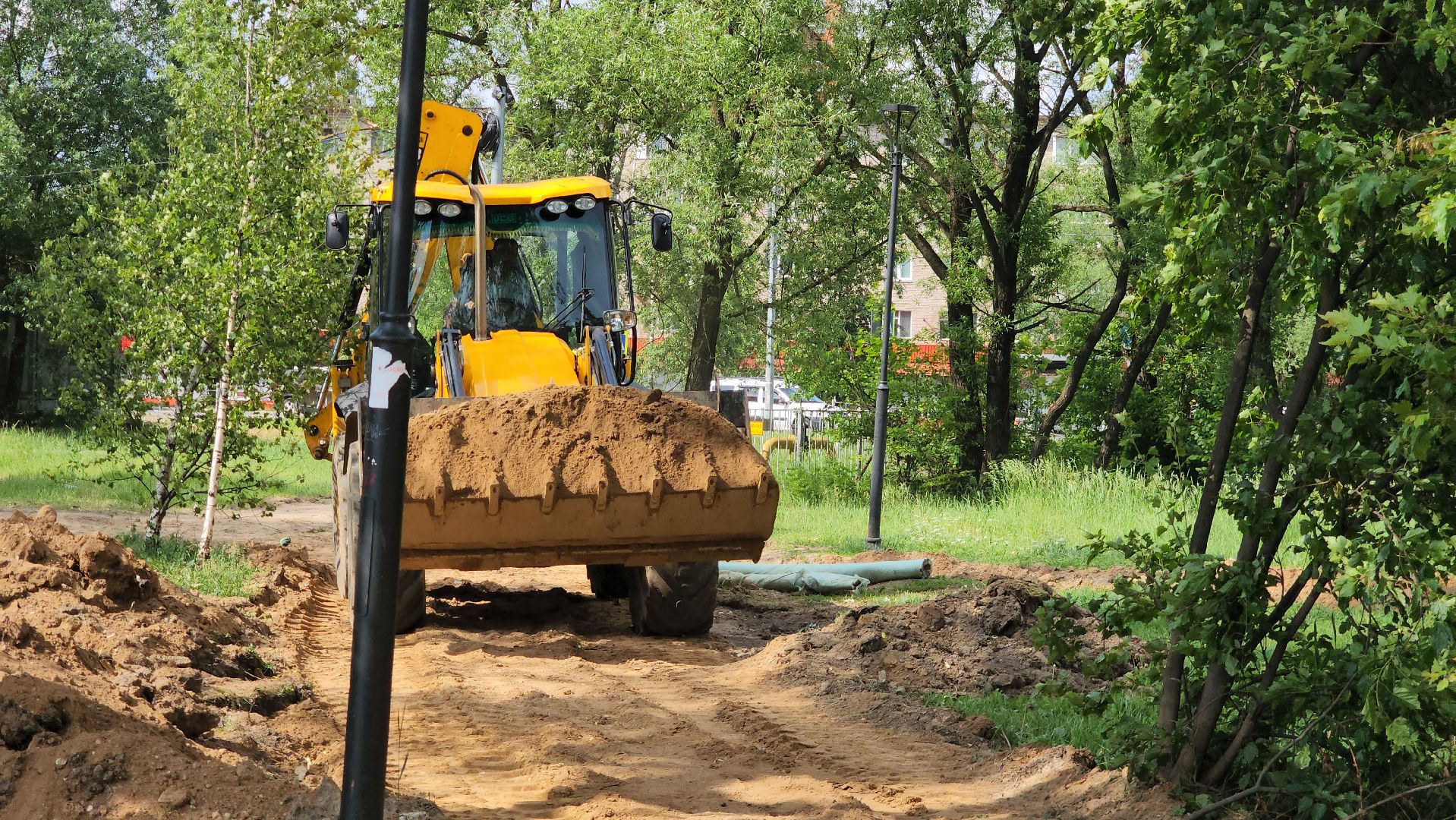Парк, благоуйстройство, Лобня, Тропинки, пешеходные дороги,