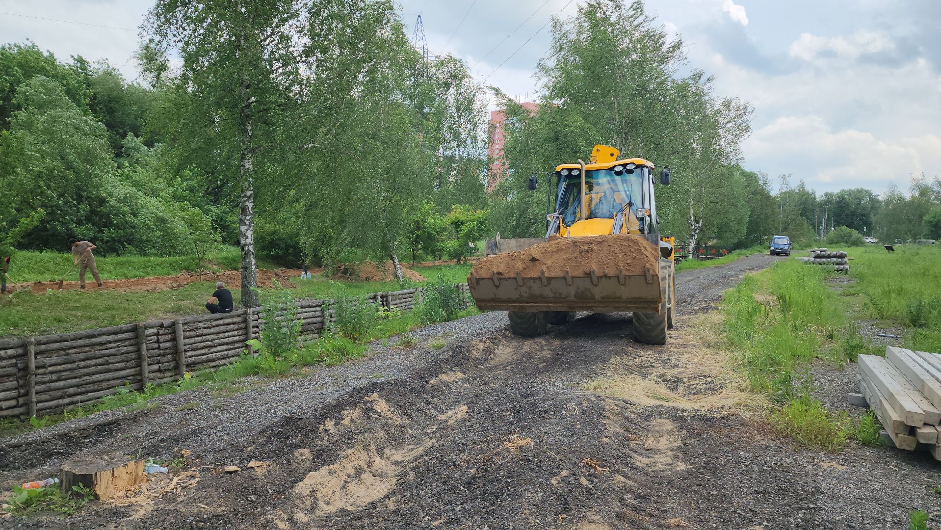 Парк, благоуйстройство, Лобня, Тропинки, пешеходные дороги,