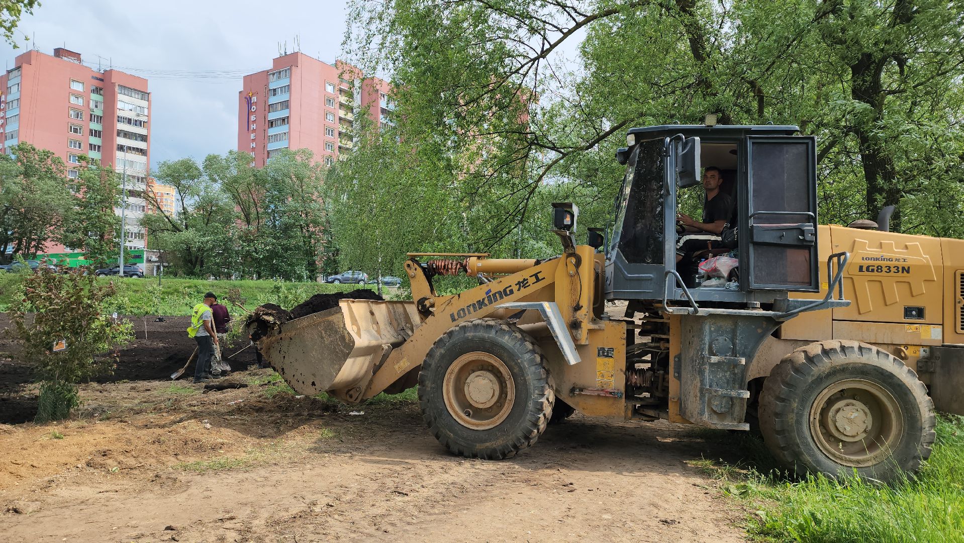 Благоустройство , Сад, Пересадка деревьев , Лобня,