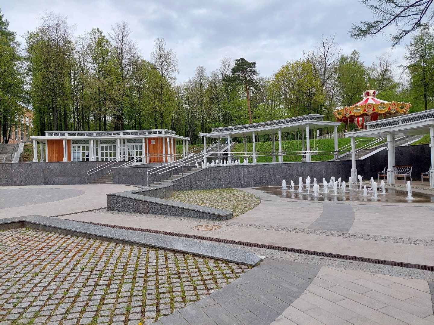 благоустройство, парк, фонтан