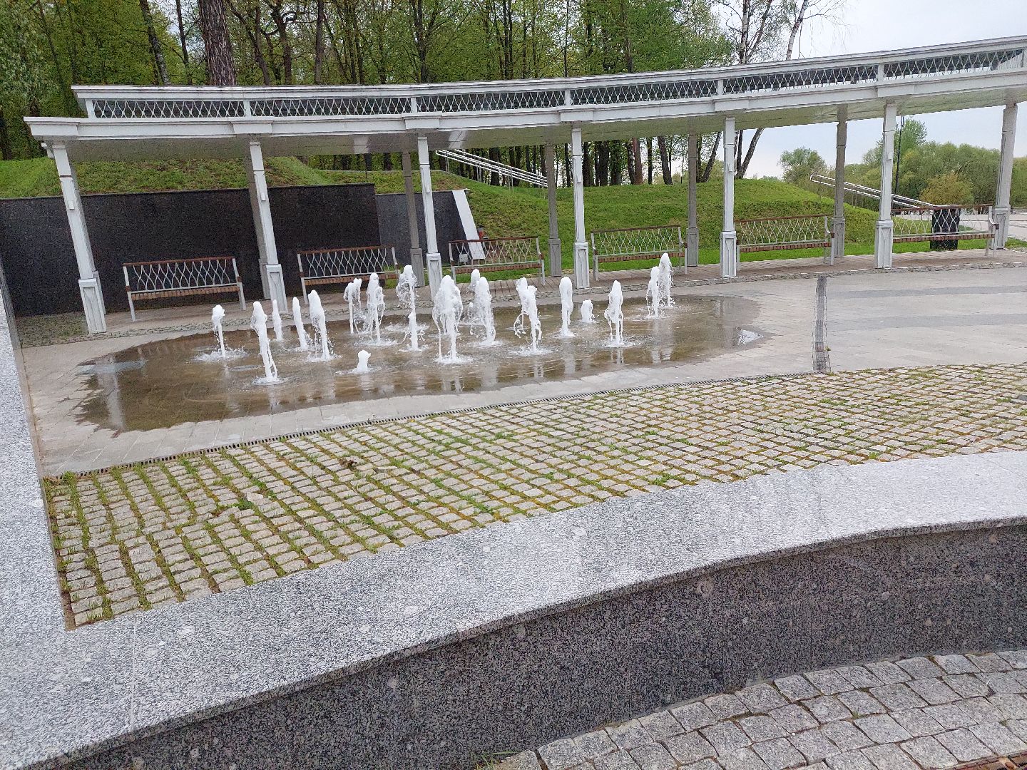 благоустройство, парк, фонтан