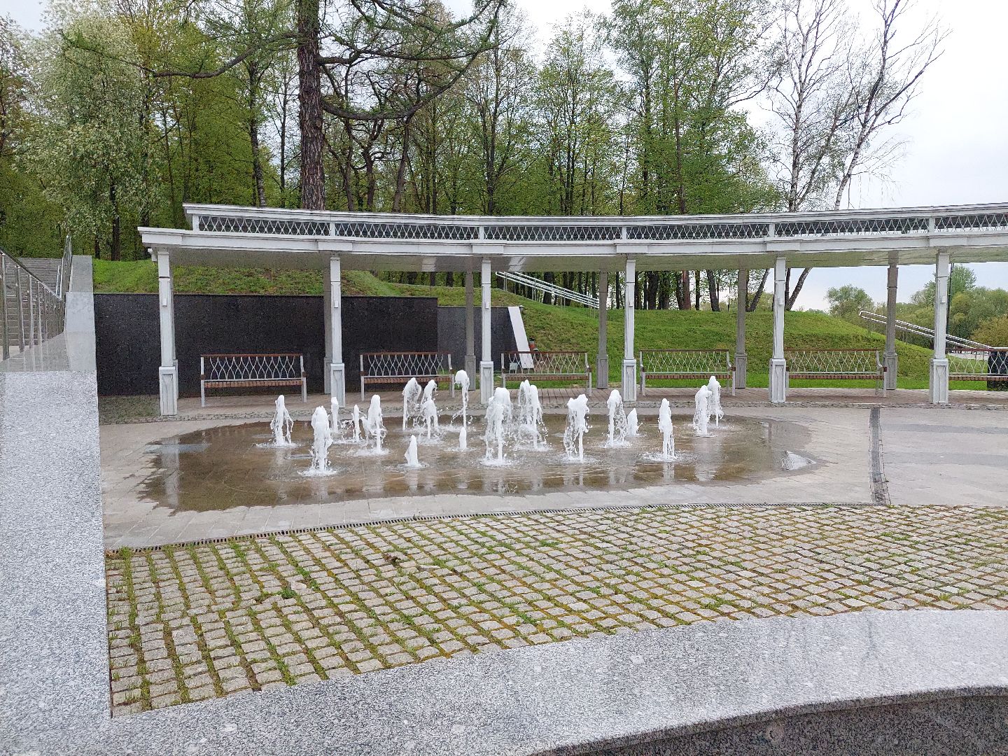 благоустройство, парк, фонтан