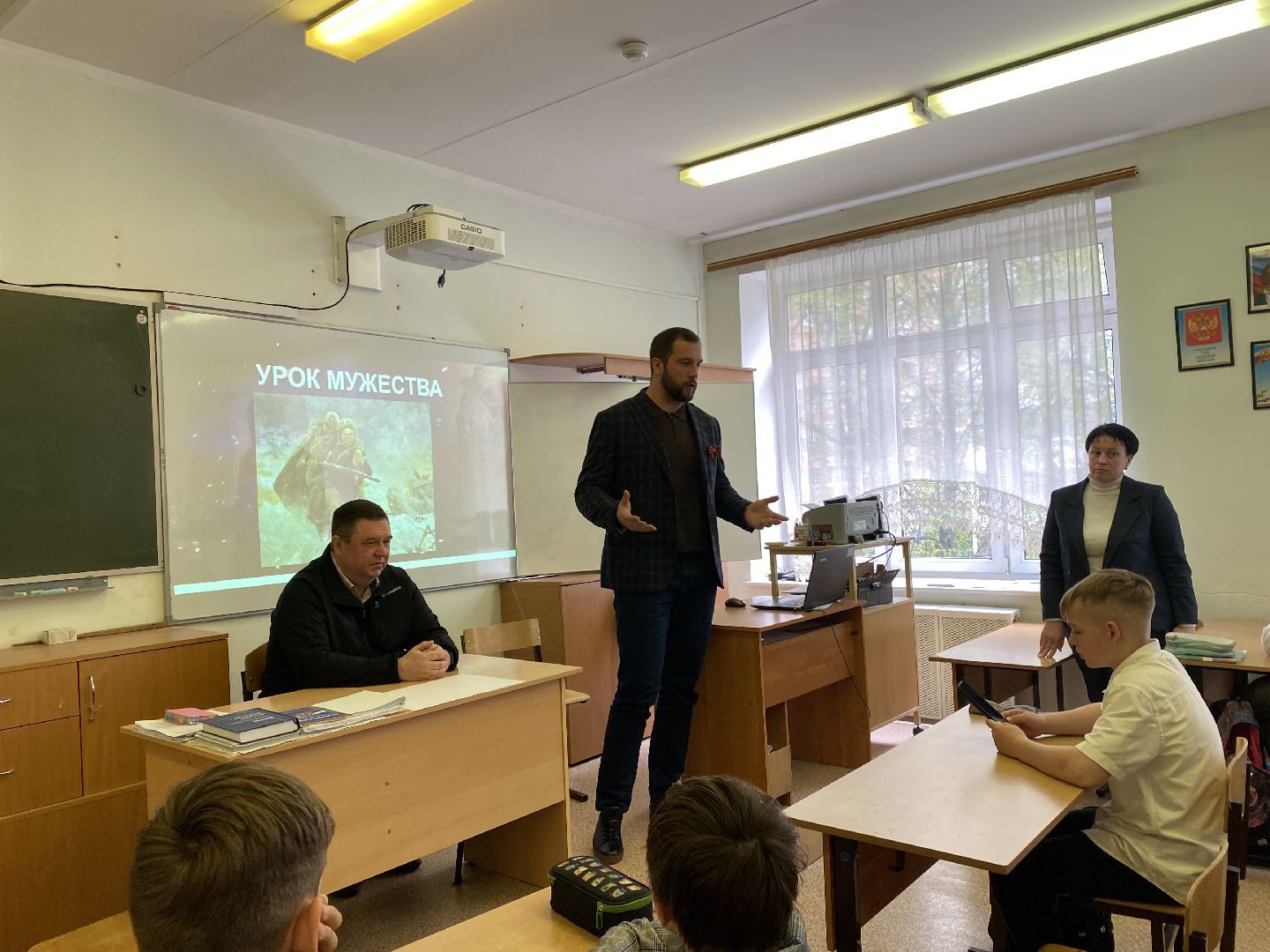 Чехов, школа, военнослужащий, урок мужества, День победы