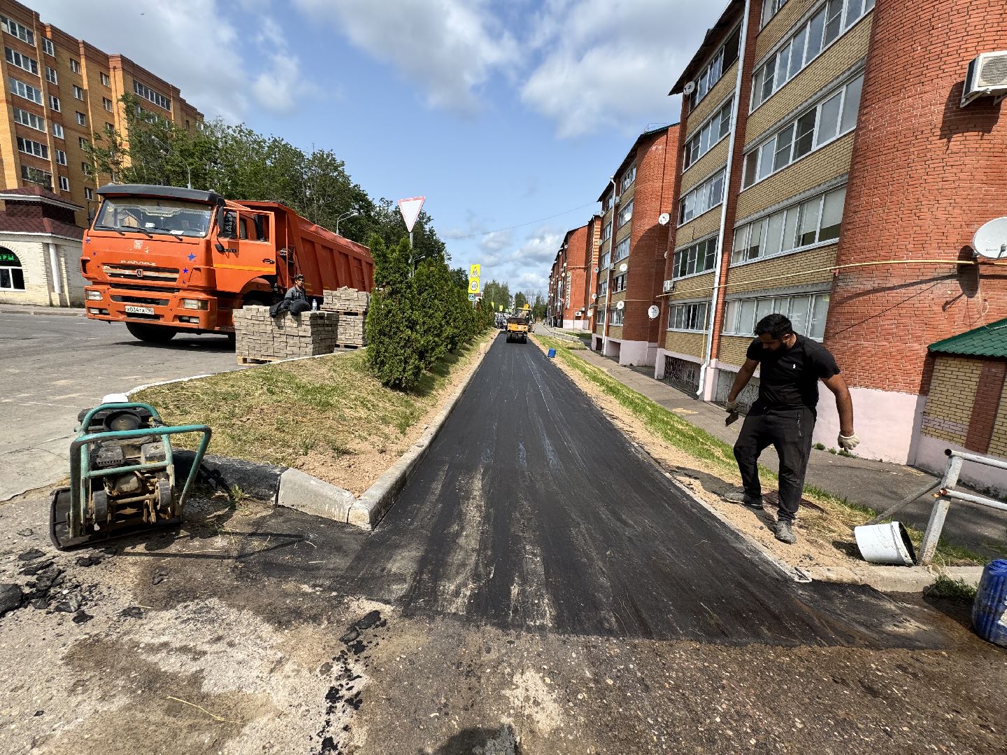 шаховская, ремонт дороги, благоуйстройство,