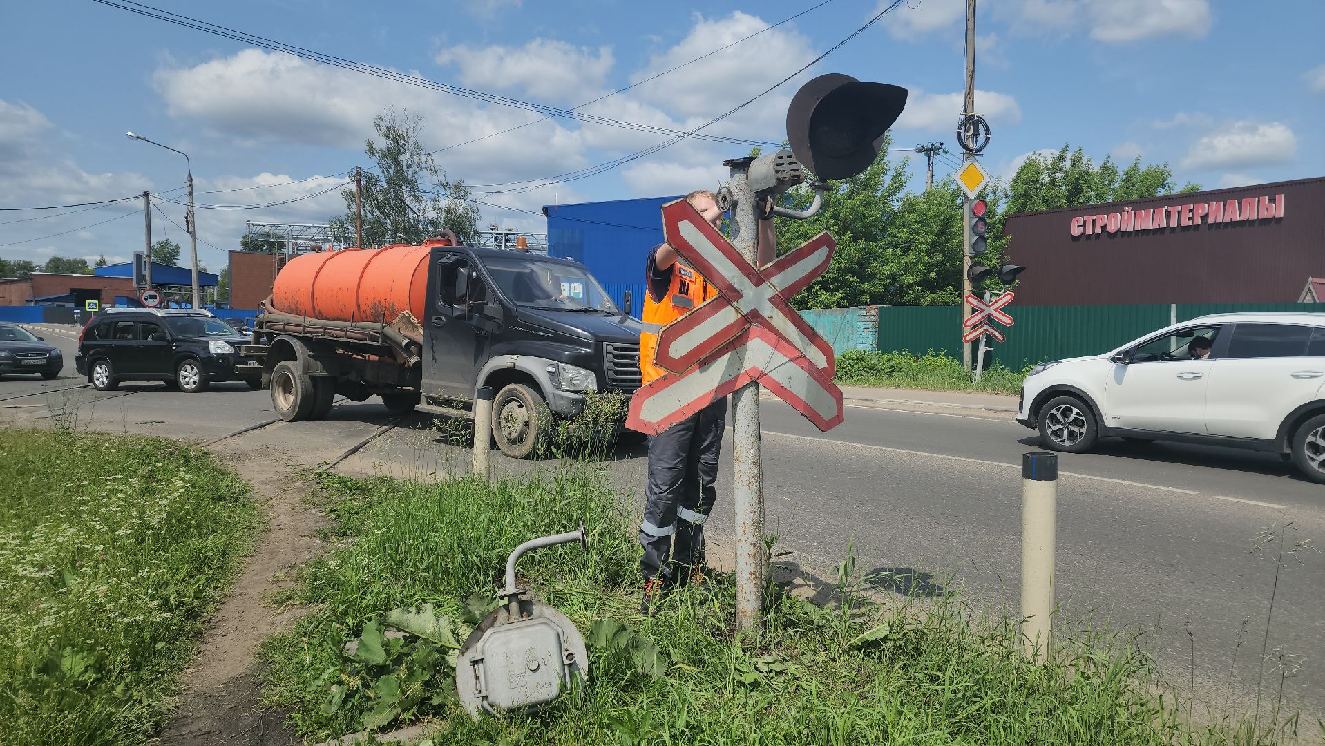 ивантеевка, вертикалки, ржд, светодиоды,  железная дорога, светофор, железнодорожные пути, железнодорожный переезд,