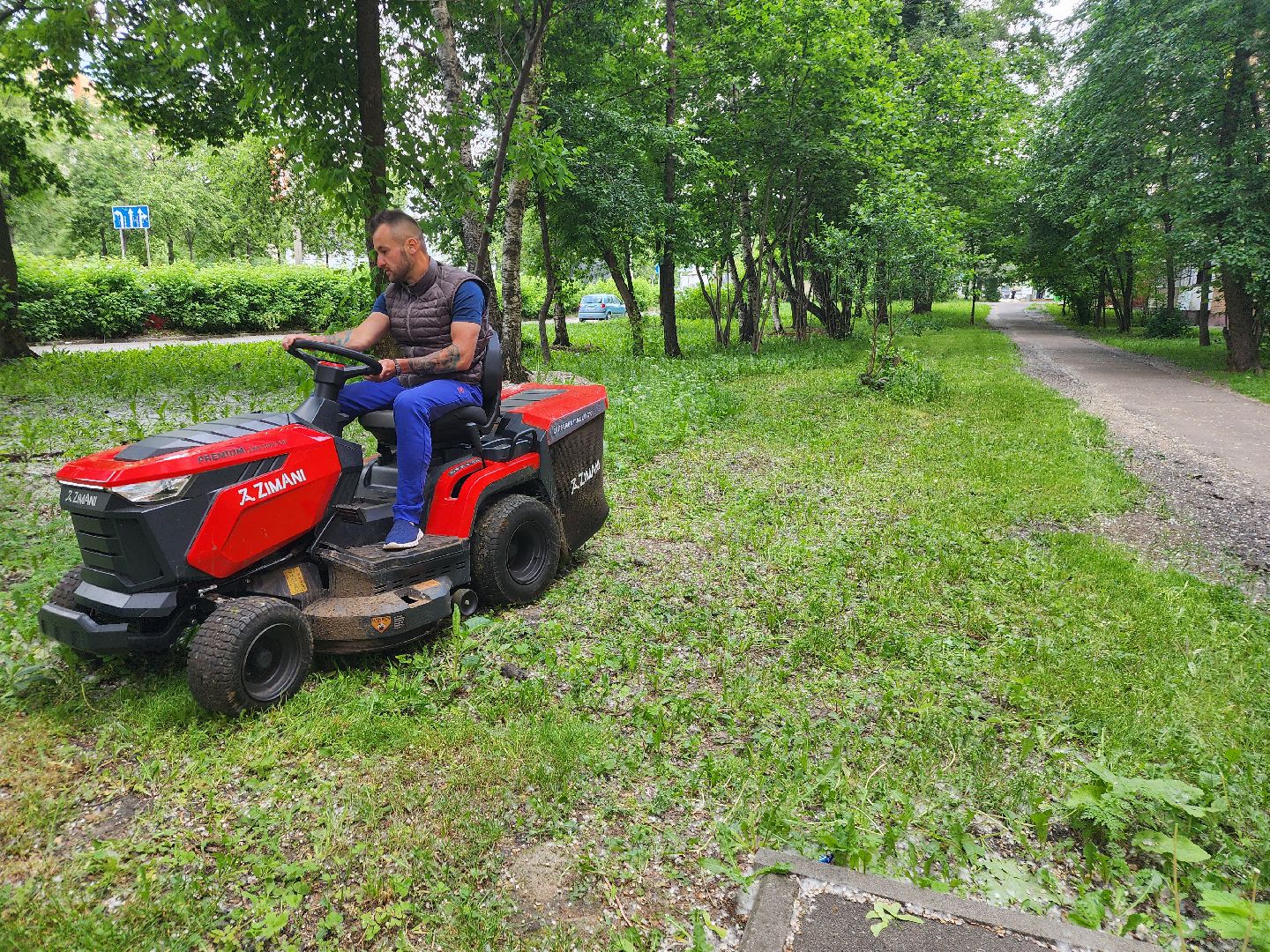 фрязино, покос травы, новая техника, мбу городское хозяйство, газонокосилка,