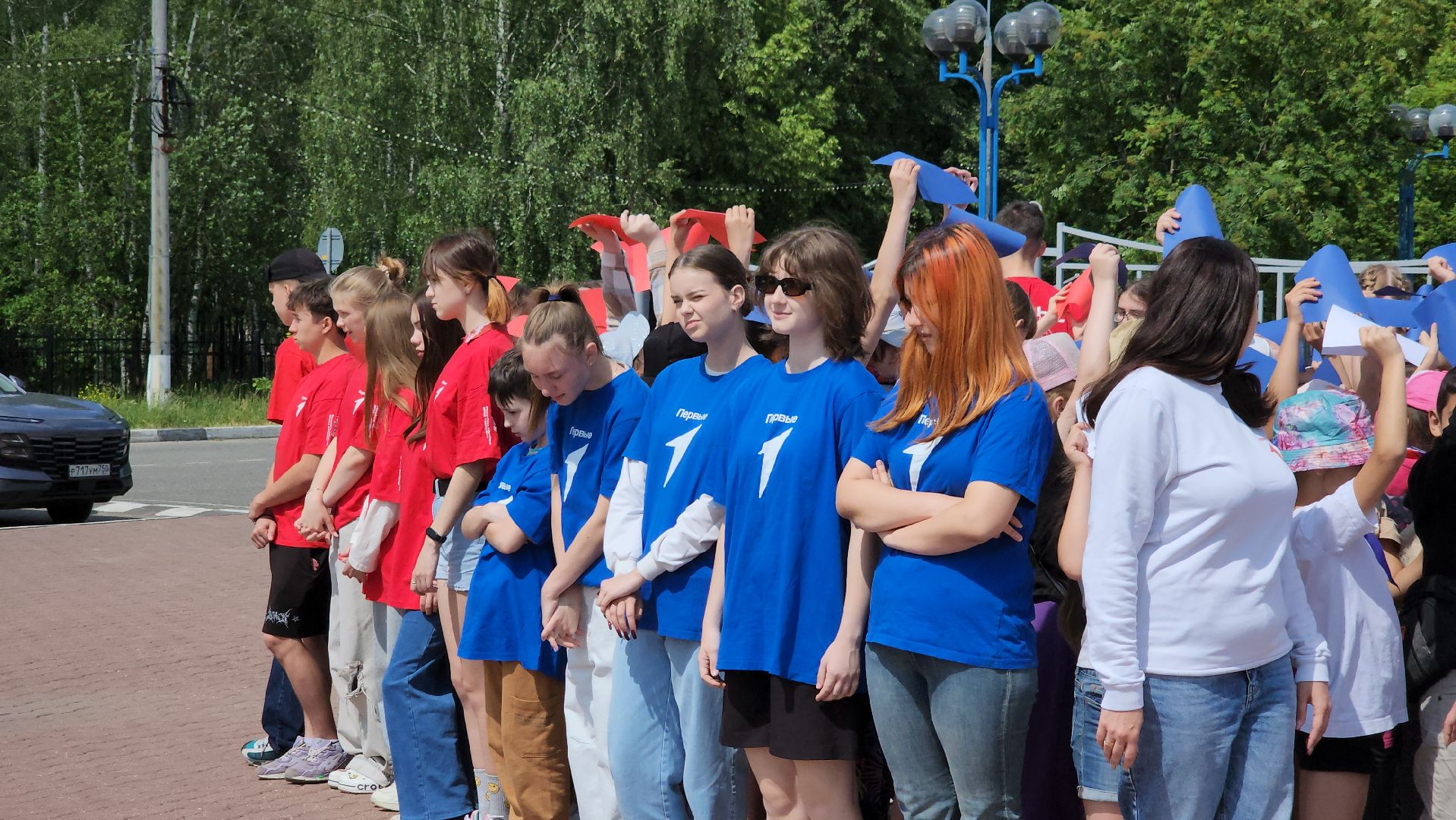 кашира, акция, флешмоб, движение первых, орлята россии, день россии,