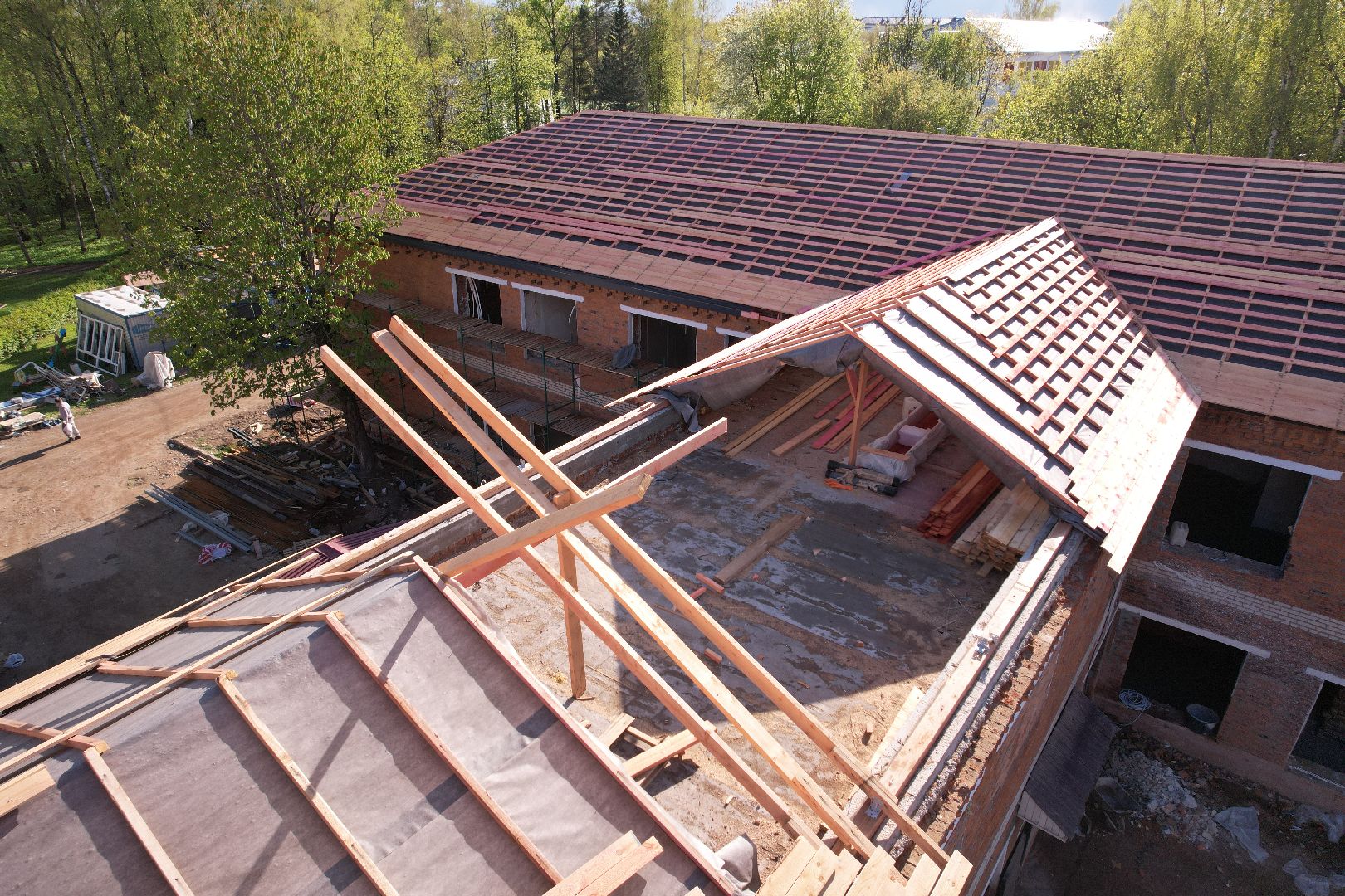 видео с коптера, детский сад Малыш, ремонт сада в шаховской ,